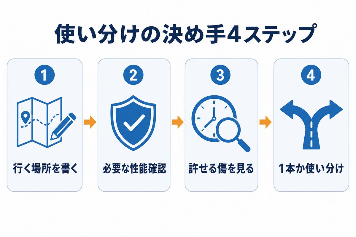 1本で通すか使い分けるか迷ったときの決め手