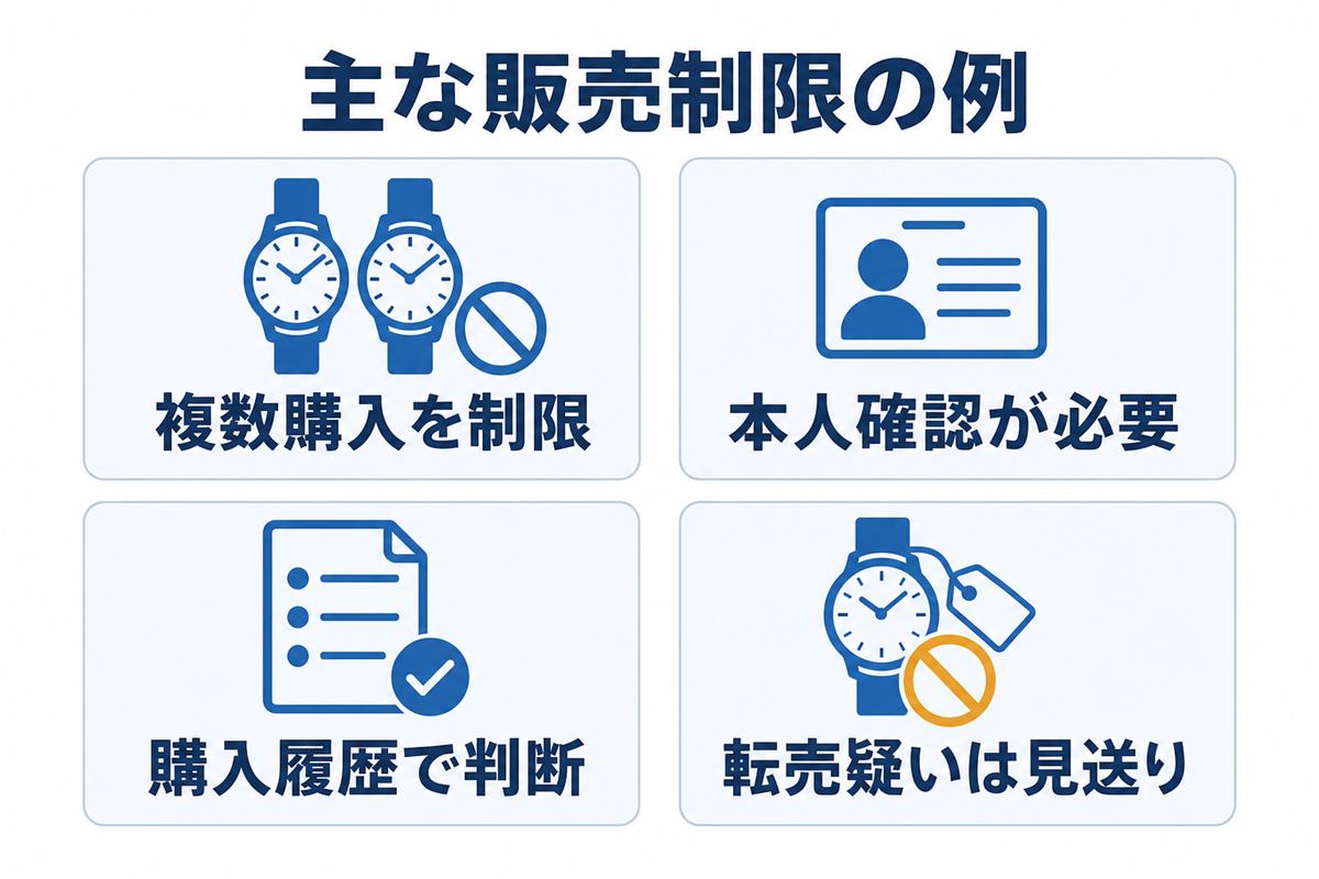 転売対策としての販売制限の強化